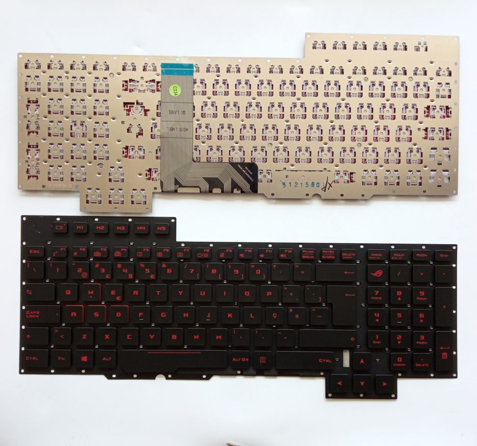 Picture of New Replacement Laptop Keyboard For ASUS G701/GX700 BLACK Red Printing PO Layout